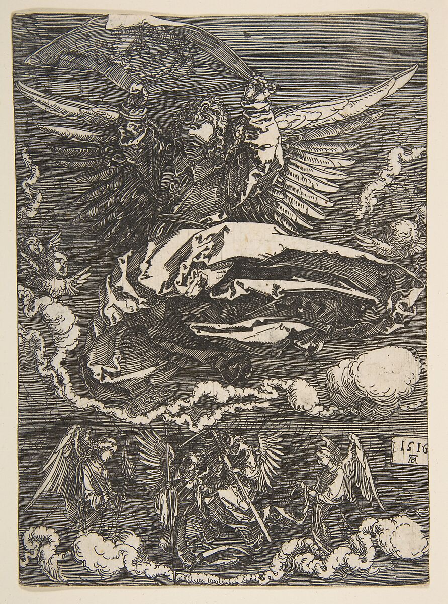 The Sudarium Held by One Angel, Albrecht Dürer (German, Nuremberg 1471–1528 Nuremberg), Etching 