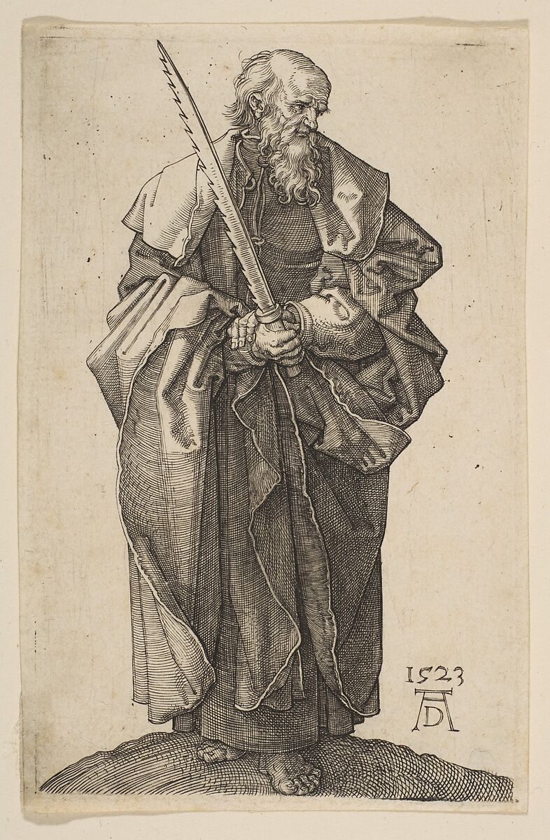 Saint Simon, Albrecht Dürer (German, Nuremberg 1471–1528 Nuremberg), Engraving 