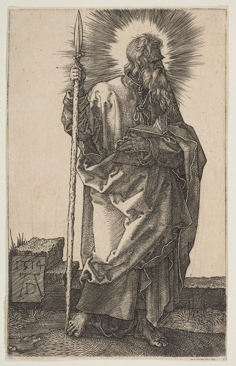 Saint Thomas, Albrecht Dürer (German, Nuremberg 1471–1528 Nuremberg), Engraving 