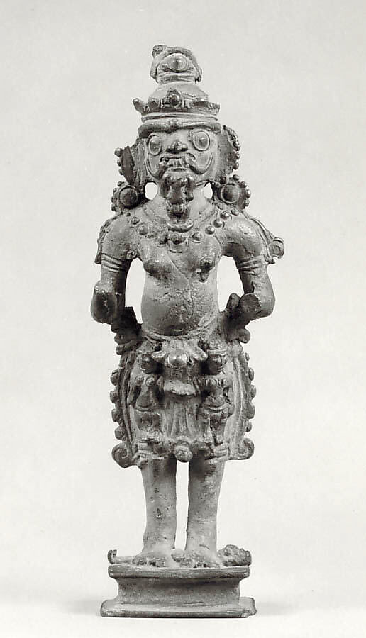 Standing Horrific Female Deity, Bronze, India (Kerala) 