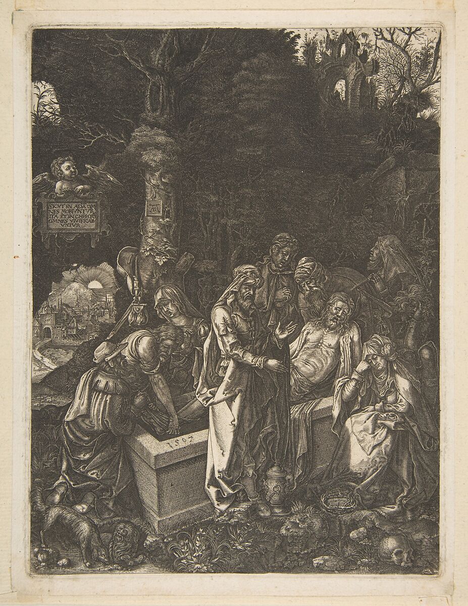 Entombment, After Albrecht Dürer (German, Nuremberg 1471–1528 Nuremberg), Engraving 