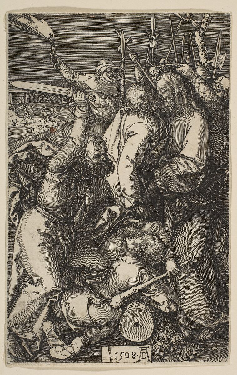Betrayal of Christ, from "The Passion", Albrecht Dürer (German, Nuremberg 1471–1528 Nuremberg), Engraving 