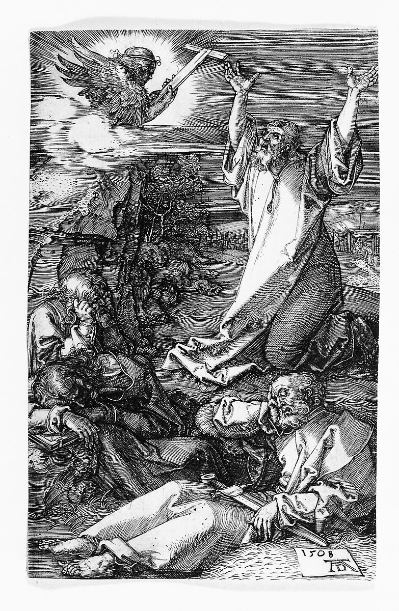 Christ on the Mount of Olives, from "The Passion", Albrecht Dürer (German, Nuremberg 1471–1528 Nuremberg), Engraving