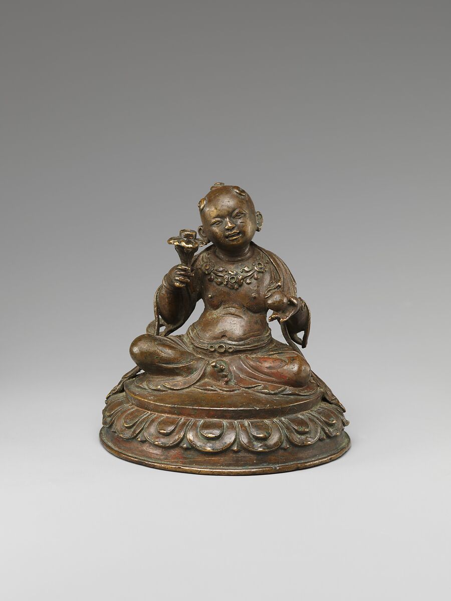 Youthful Manjushri on a Lotus Throne, Copper alloy, Tibet 