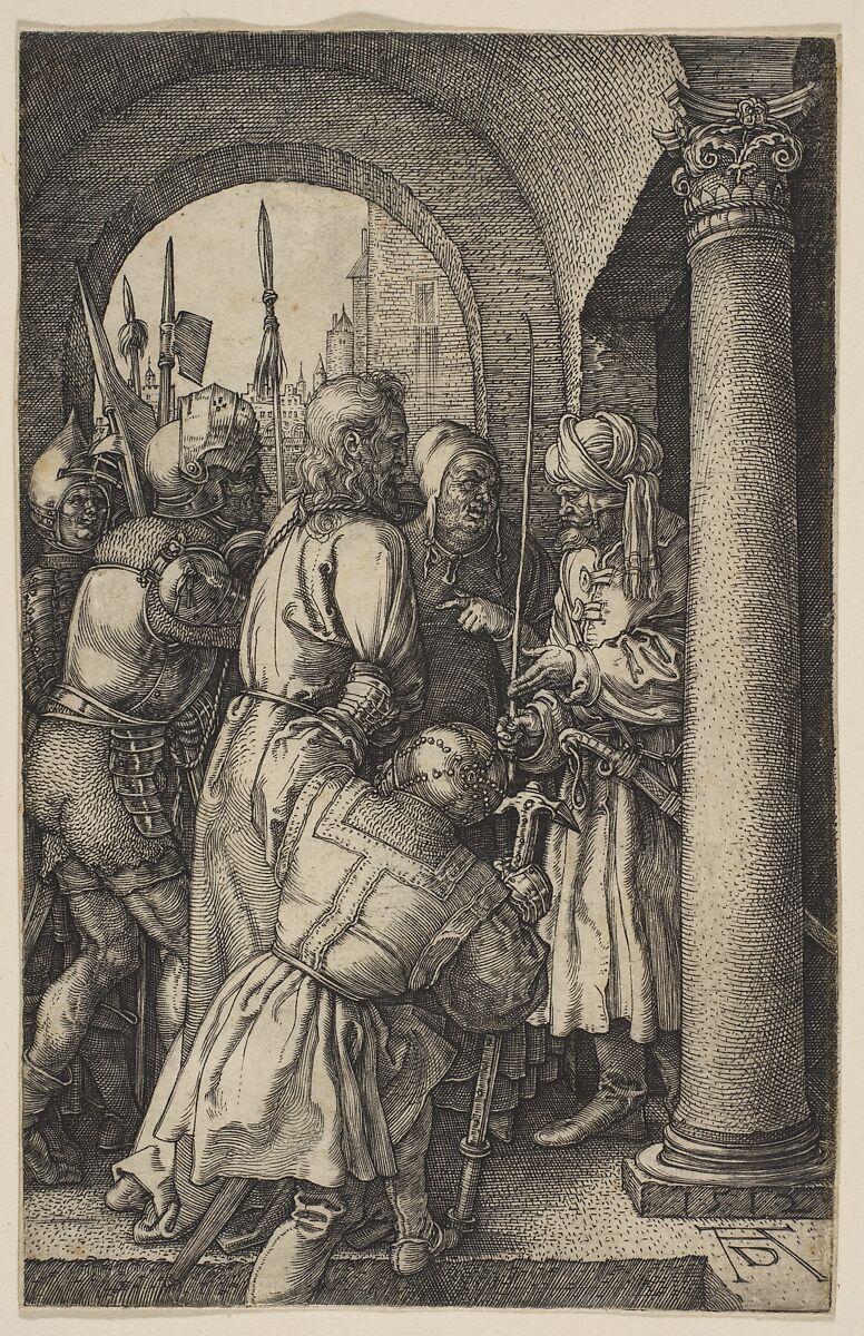 Christ before Pilate, from "The Passion", Albrecht Dürer (German, Nuremberg 1471–1528 Nuremberg), Engraving 