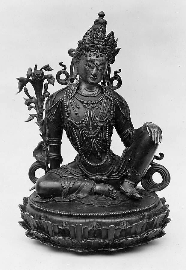 Seated Avalokiteshvara (The Bodhisattva of Infinite Compassion), Bronze, Tibet 