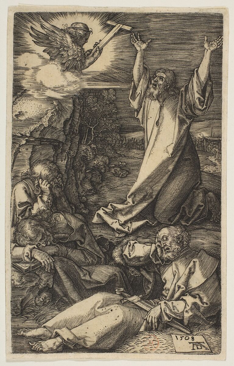Christ on the Mount of Olives, from The Passion, Albrecht Dürer (German, Nuremberg 1471–1528 Nuremberg), Engraving 