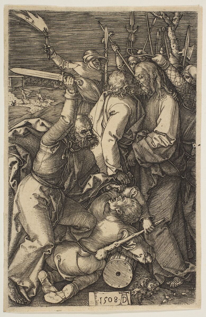 The Betrayal of Christ, from "The Passion", Albrecht Dürer (German, Nuremberg 1471–1528 Nuremberg), Engraving 