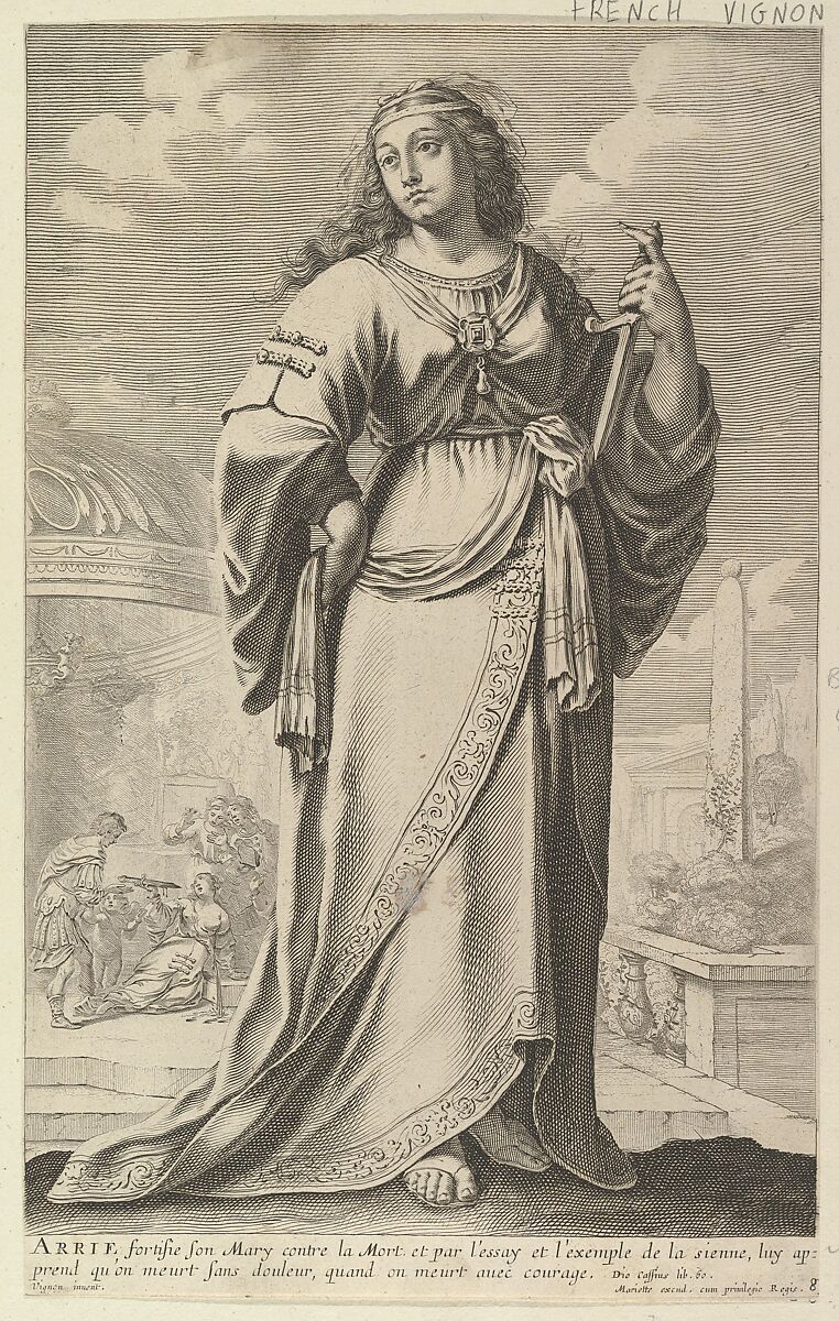 Arrie, Gilles Rousselet (French, Paris 1614–1686 Paris), Engraving (figure by Rousselet) and etching (background by Bosse) 