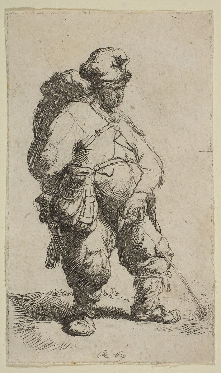 A Man Making Water, Rembrandt (Rembrandt van Rijn) (Dutch, Leiden 1606–1669 Amsterdam), Etching; New Holl.'s fourth state of five 