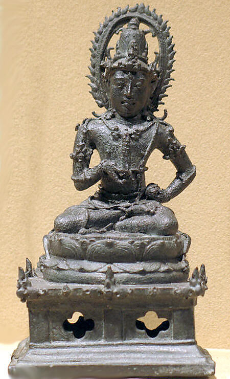 Seated Bodhisattva Vajrasattva, Bronze, Indonesia (Java) 