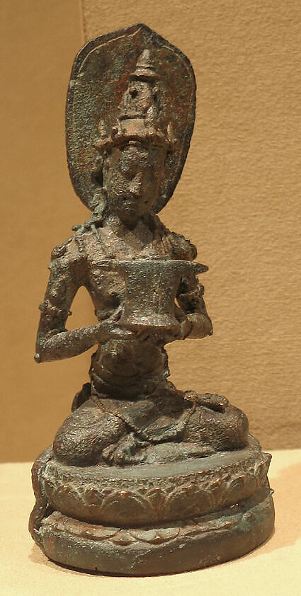 Seated Bodhisattva, Bronze, Indonesia (Java, Ngandjuk) 