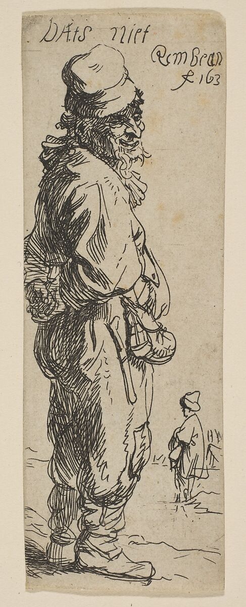 A Peasant Replying: "Dats niet", Rembrandt (Rembrandt van Rijn) (Dutch, Leiden 1606–1669 Amsterdam), Etching 