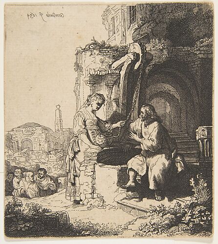 Christ and the Woman of Samaria among Ruins (reverse copy)