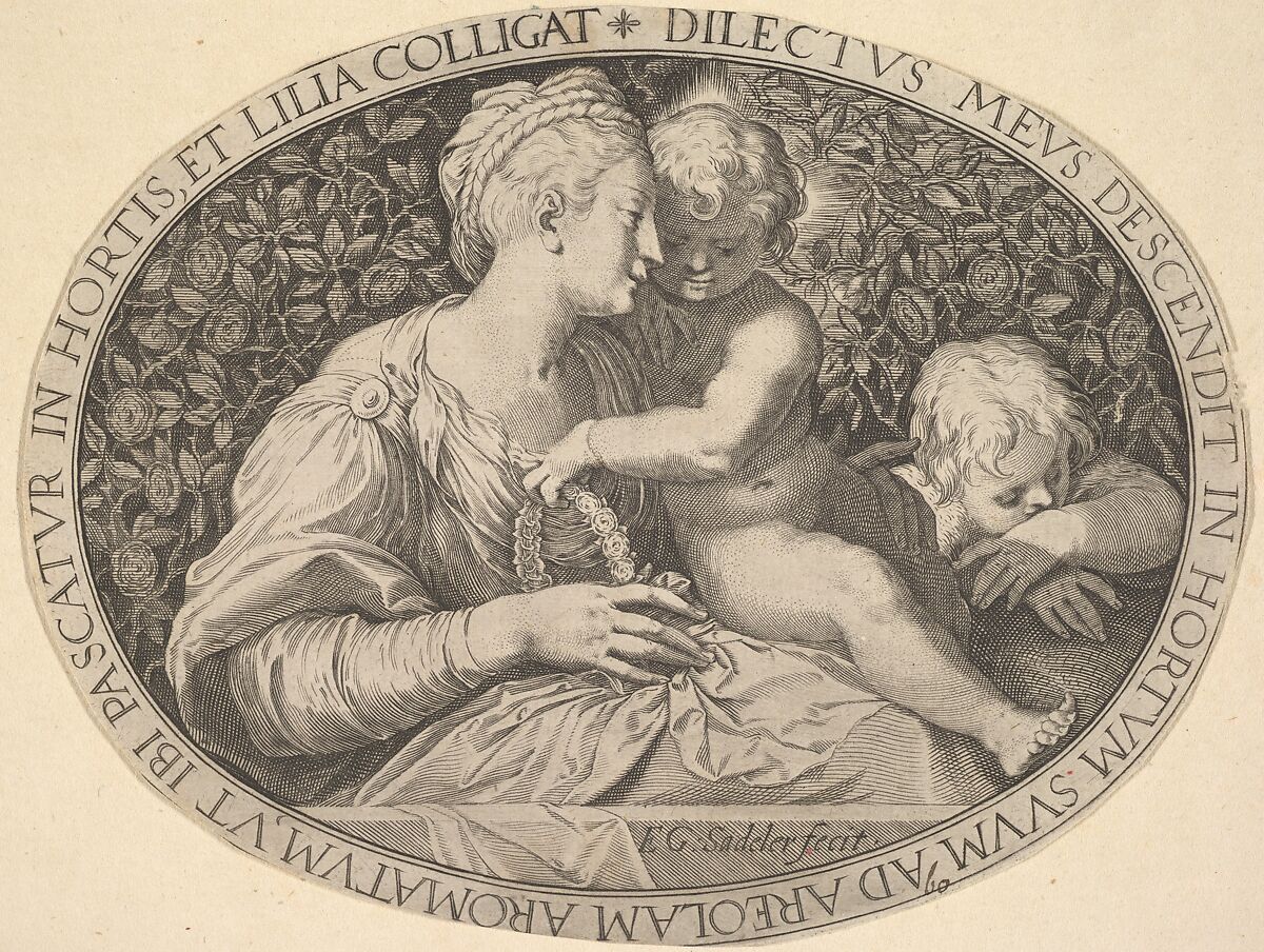 Madonna and Child, Aegidius Sadeler II (Netherlandish, Antwerp 1568–1629 Prague), Engraving 