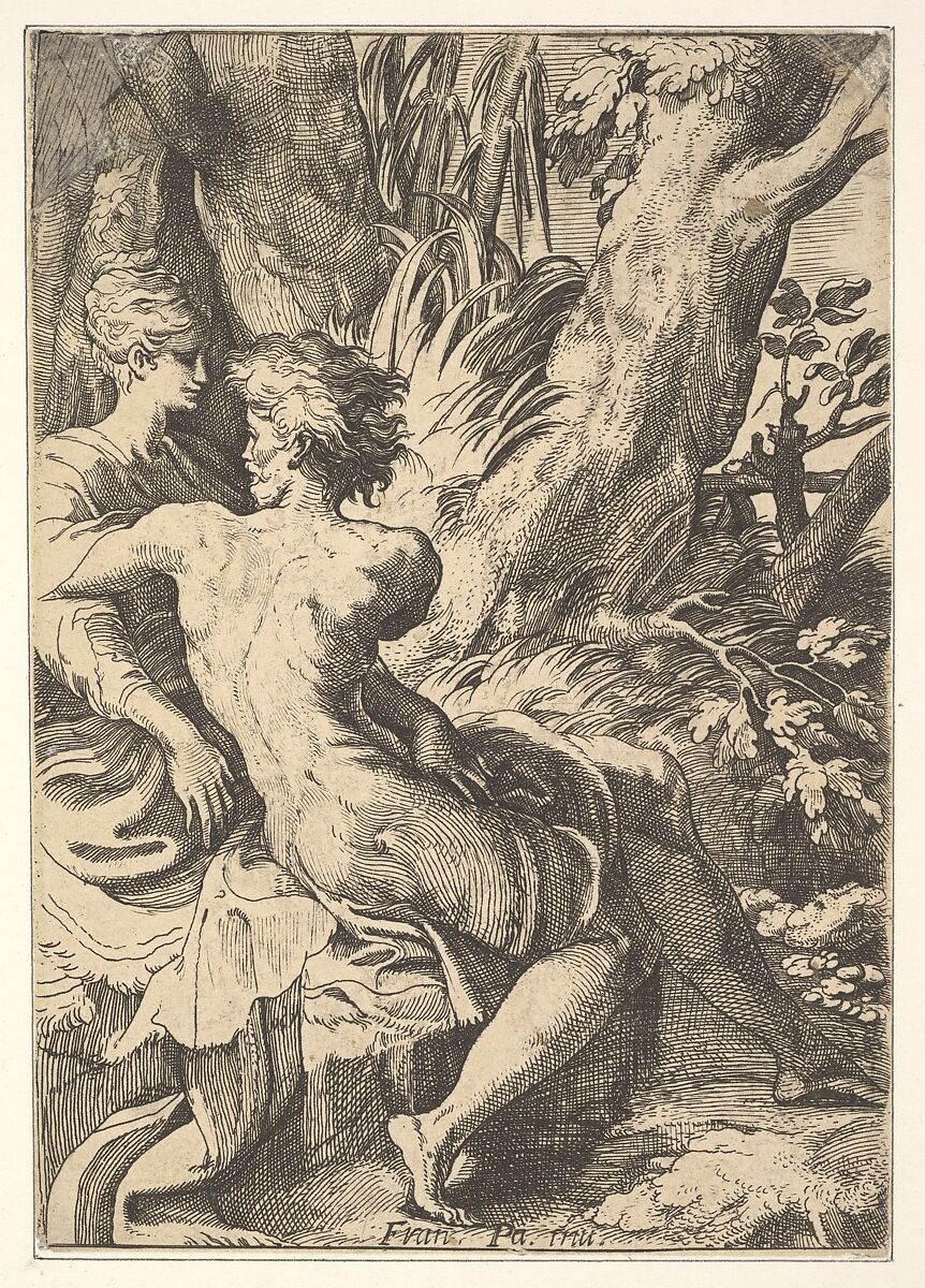 The Lovers, Anonymous, Italian, 17th century, Etching 