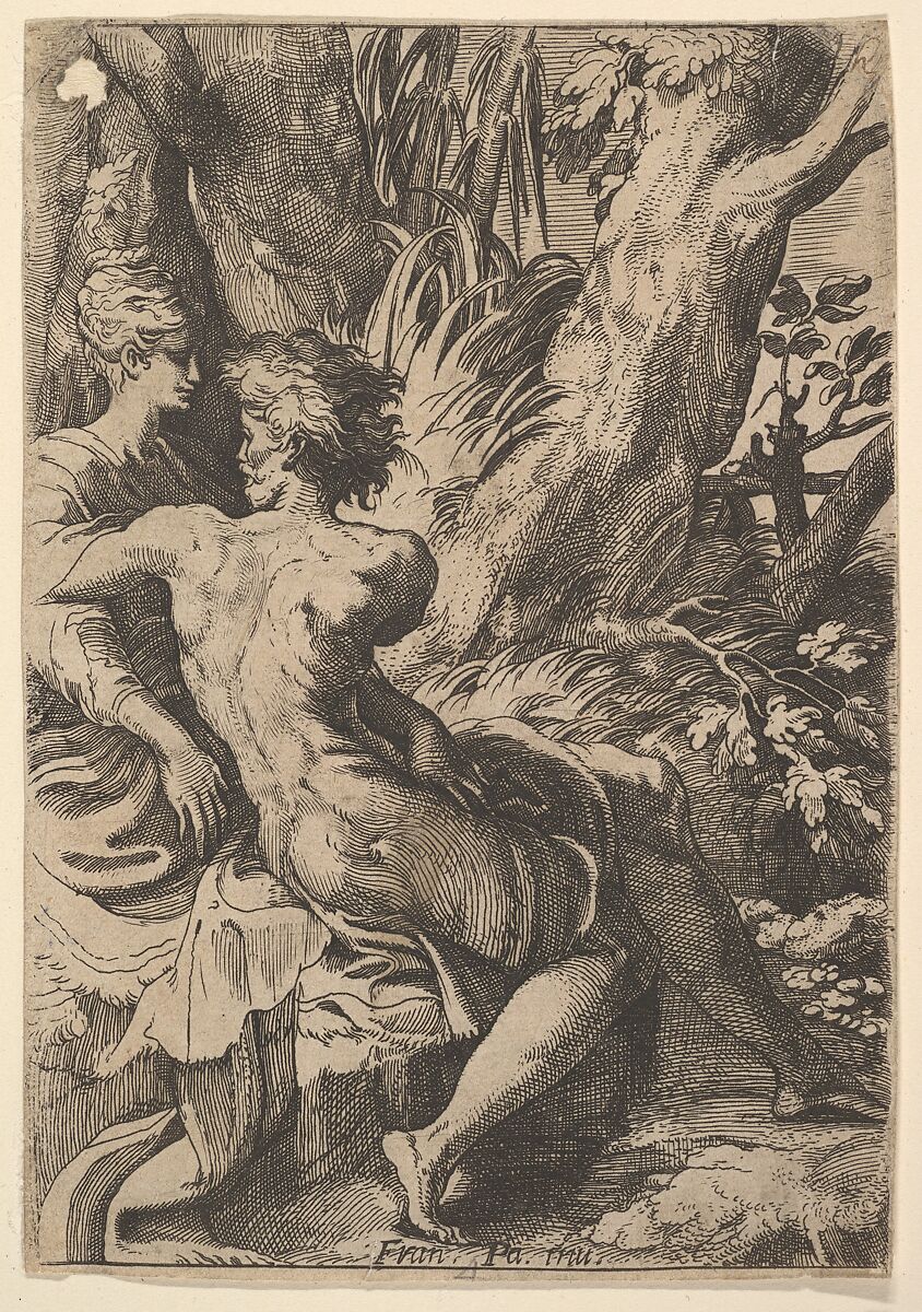 The Lovers, Anonymous, Italian, 17th century, Etching 