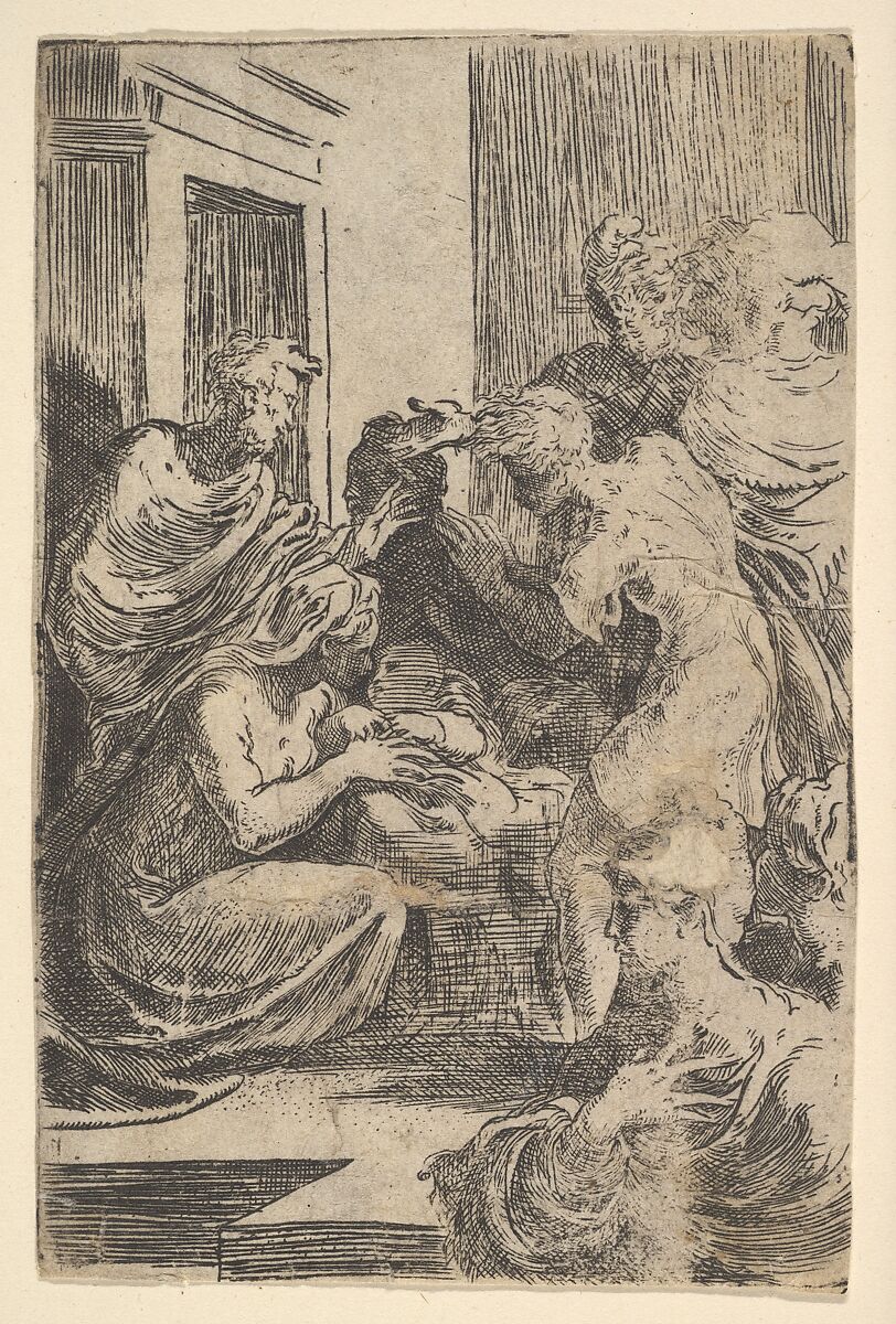 The Nativity, Parmigianino (Girolamo Francesco Maria Mazzola) (Italian, Parma 1503–1540 Casalmaggiore), Etching 