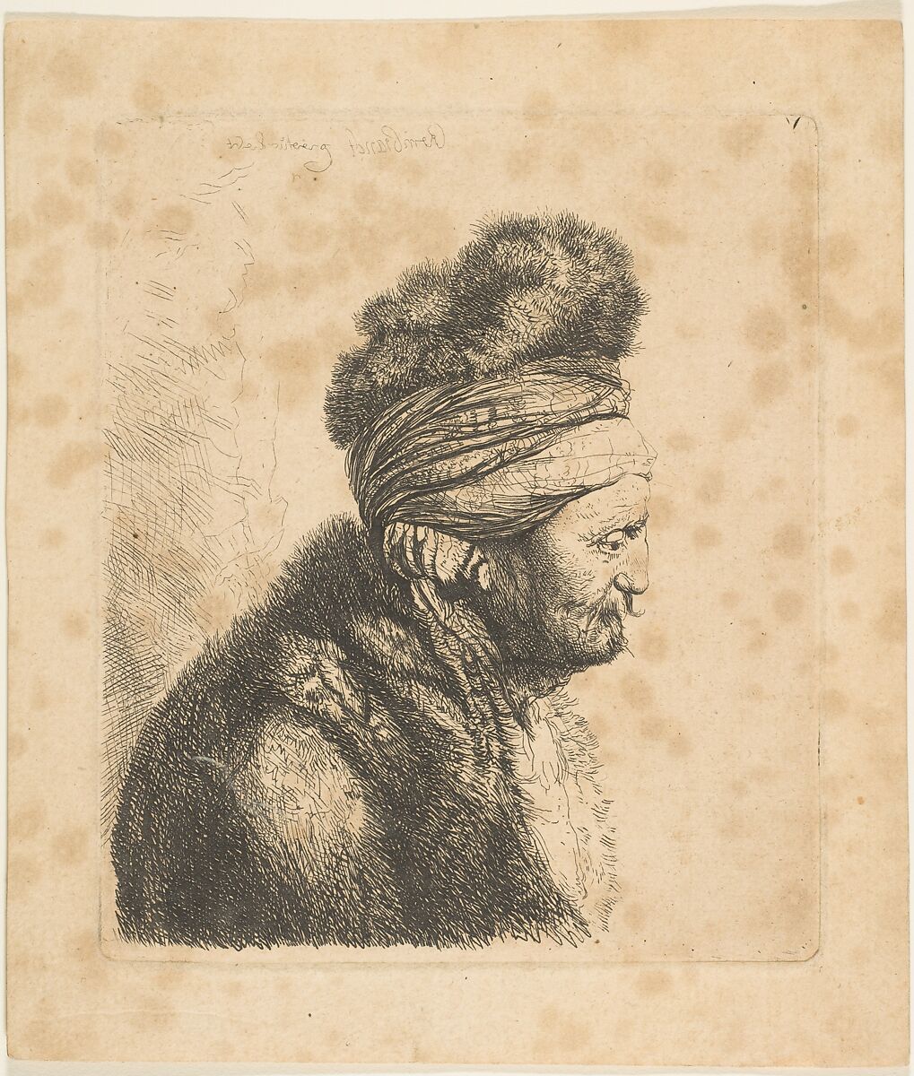 The Second Oriental Head (reverse copy), John Smith (British, Chichester ca. 1717–1764 Chichester), Etching