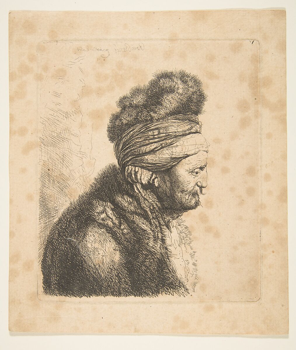 The Second Oriental Head (reverse copy), John Smith (British, Chichester ca. 1717–1764 Chichester), Etching 