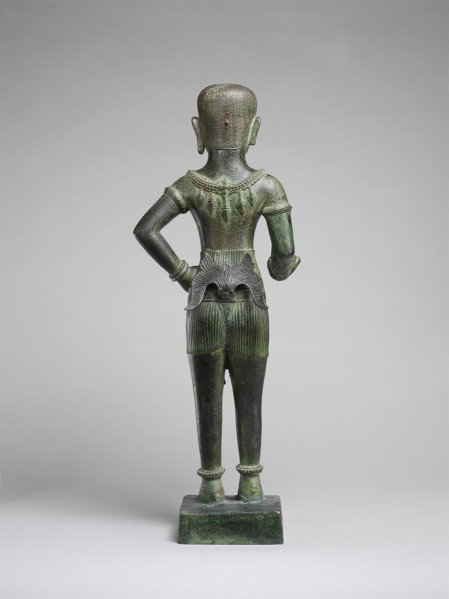 Standing Male Deity, Bronze, Thailand
