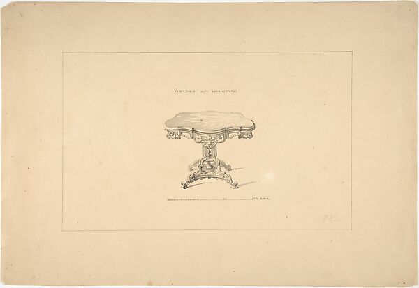 Design for a Fancy Table, Louis Quatorze Style