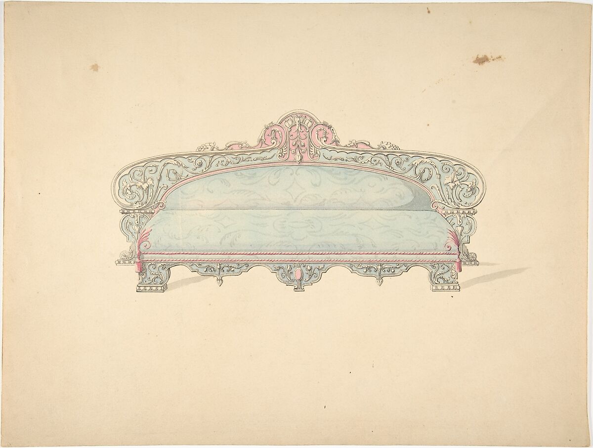 Robert William Hume  Design for a Fancy Table, Louis Quatorze