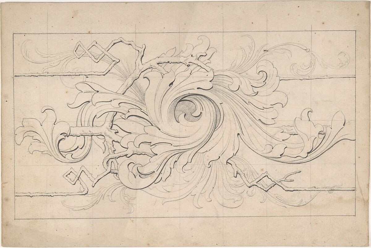 Robert William Hume  Design for a Fancy Table, Louis Quatorze