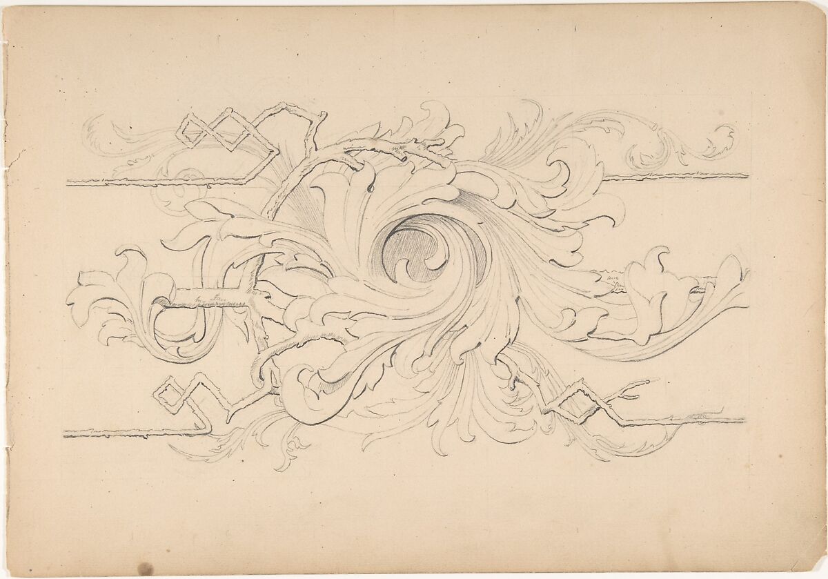 Robert William Hume  Design for a Fancy Table, Louis Quatorze