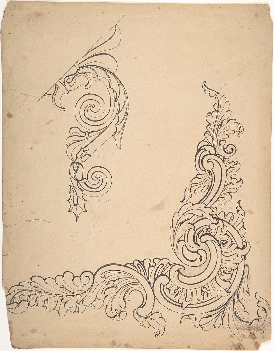 Robert William Hume  Design for a Fancy Table, Louis Quatorze