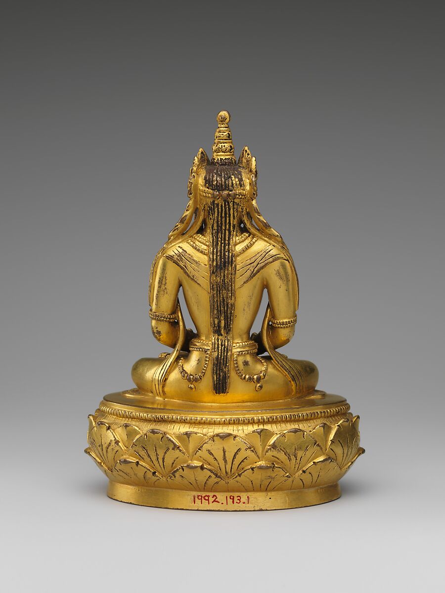Seated Amitayus, Gilt bronze, Mongolia