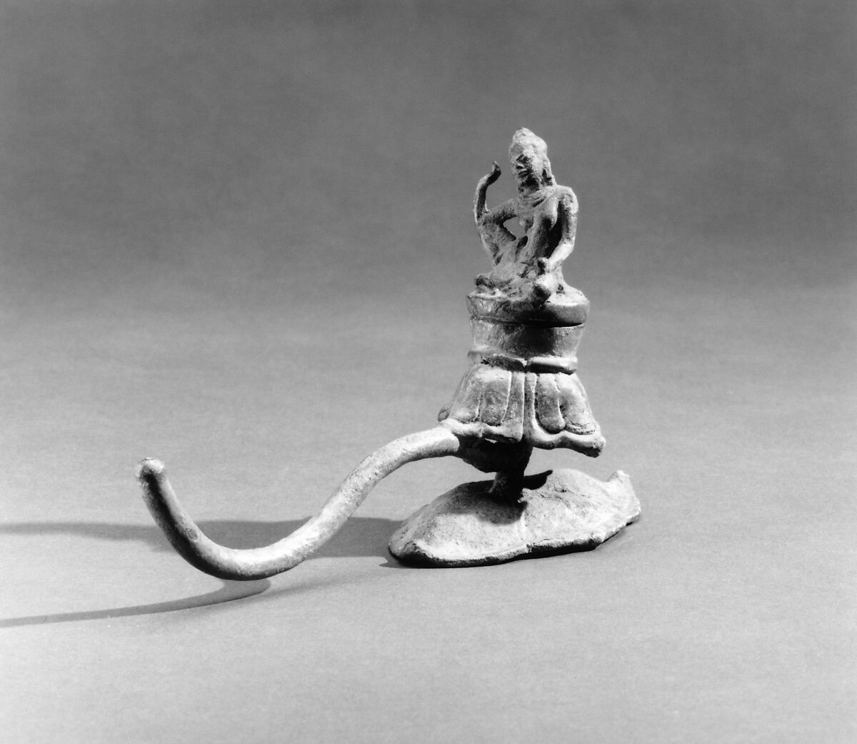 Container in the Form of a Lotus Surmounted by a Female Figure, Bronze, Thailand (or Cambodia?) 