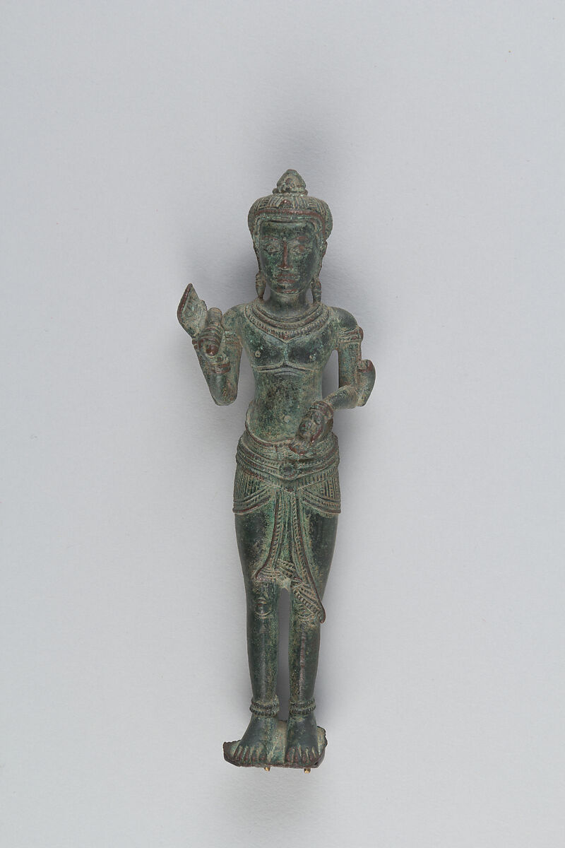 Standing Vishnu, Bronze, Thailand or Cambodia 
