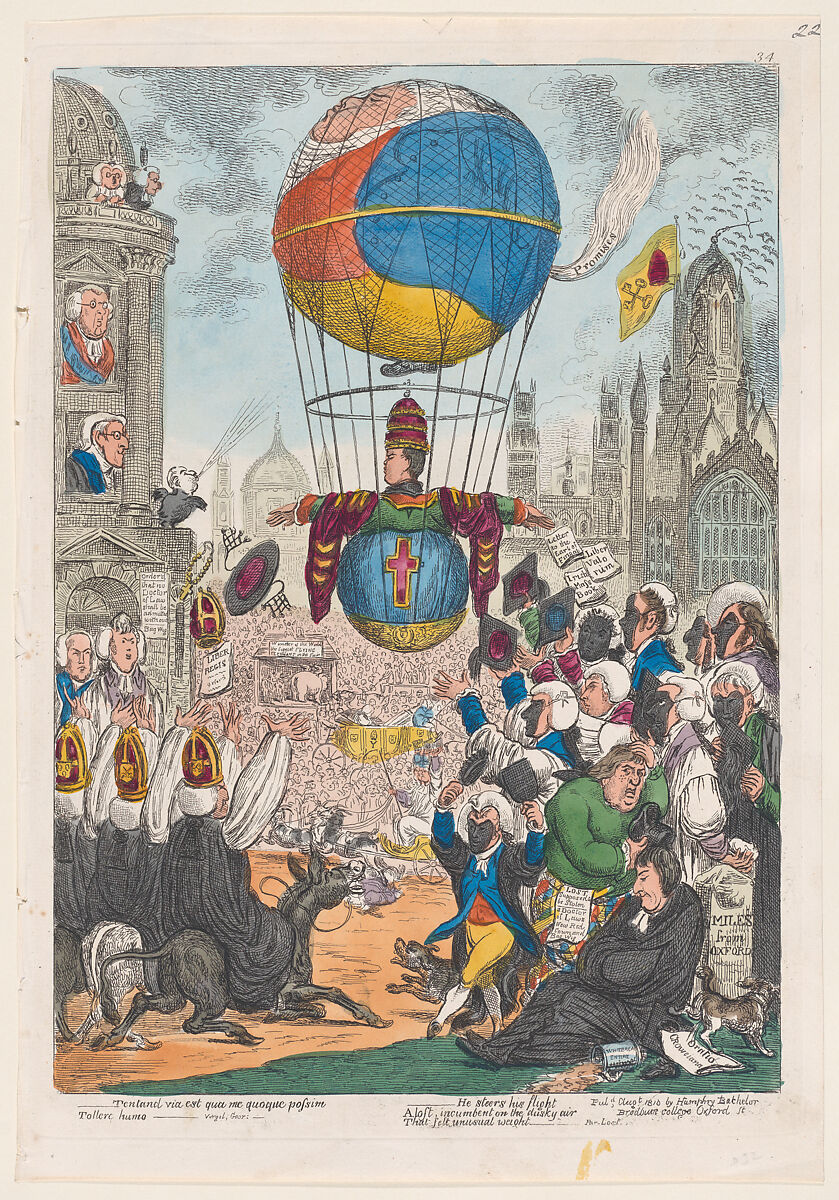 James Gillray | Tendanda via est qua me quoque possim tollere humo ...