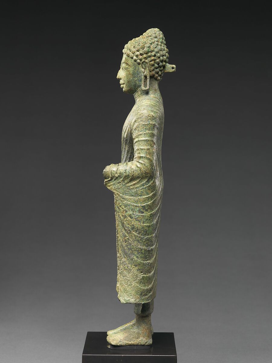 Standing Buddha, Bronze, Indonesia (Kalimantan)