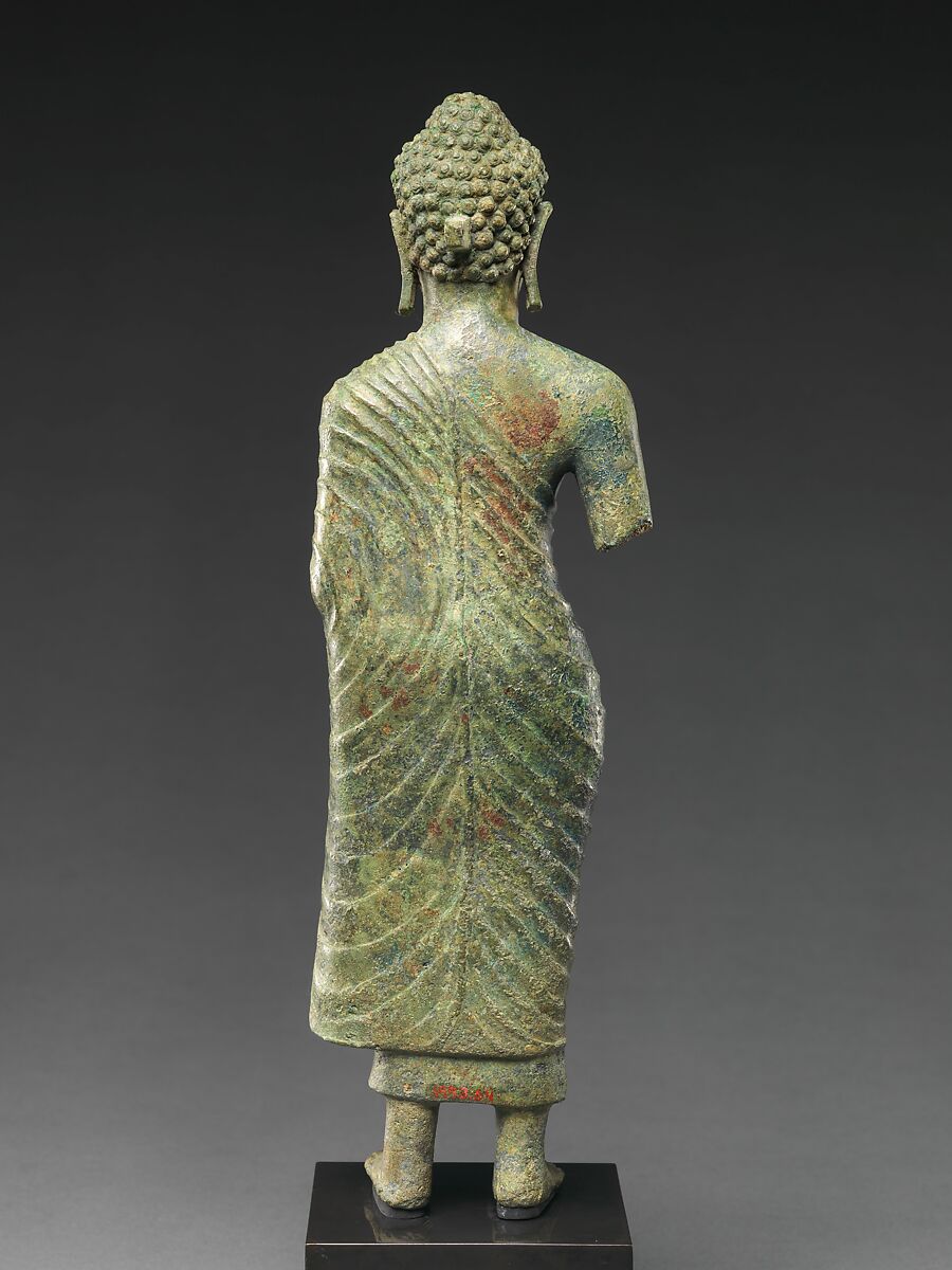 Standing Buddha, Bronze, Indonesia (Kalimantan)