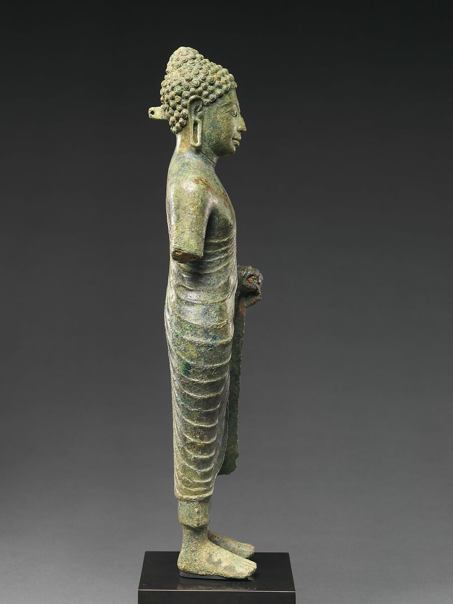 Standing Buddha, Bronze, Indonesia (Kalimantan)
