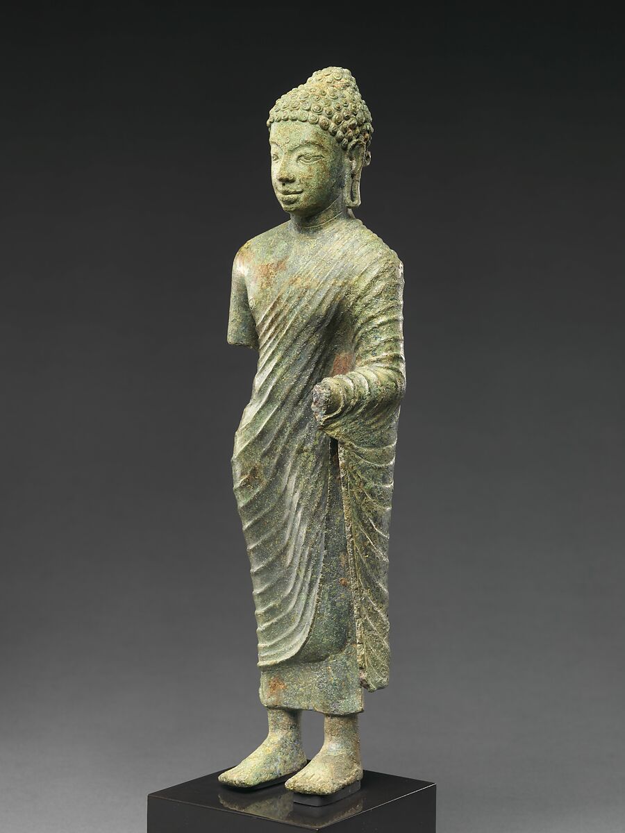 Standing Buddha, Bronze, Indonesia (Kalimantan)