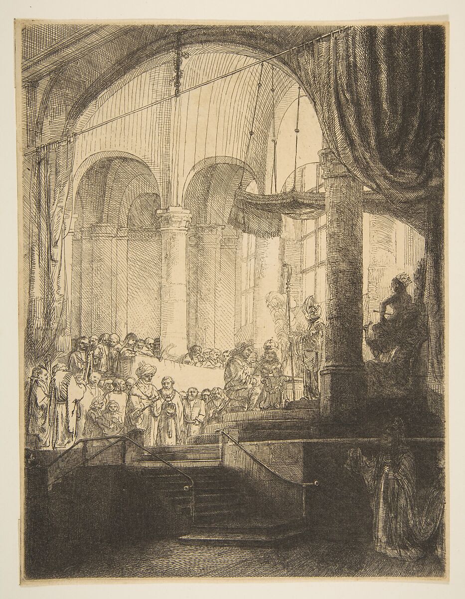 Medea: or The Marriage of Jason and Creusa, Rembrandt (Rembrandt van Rijn) (Dutch, Leiden 1606–1669 Amsterdam), Etching with touches of drypoint; fifth state of five 