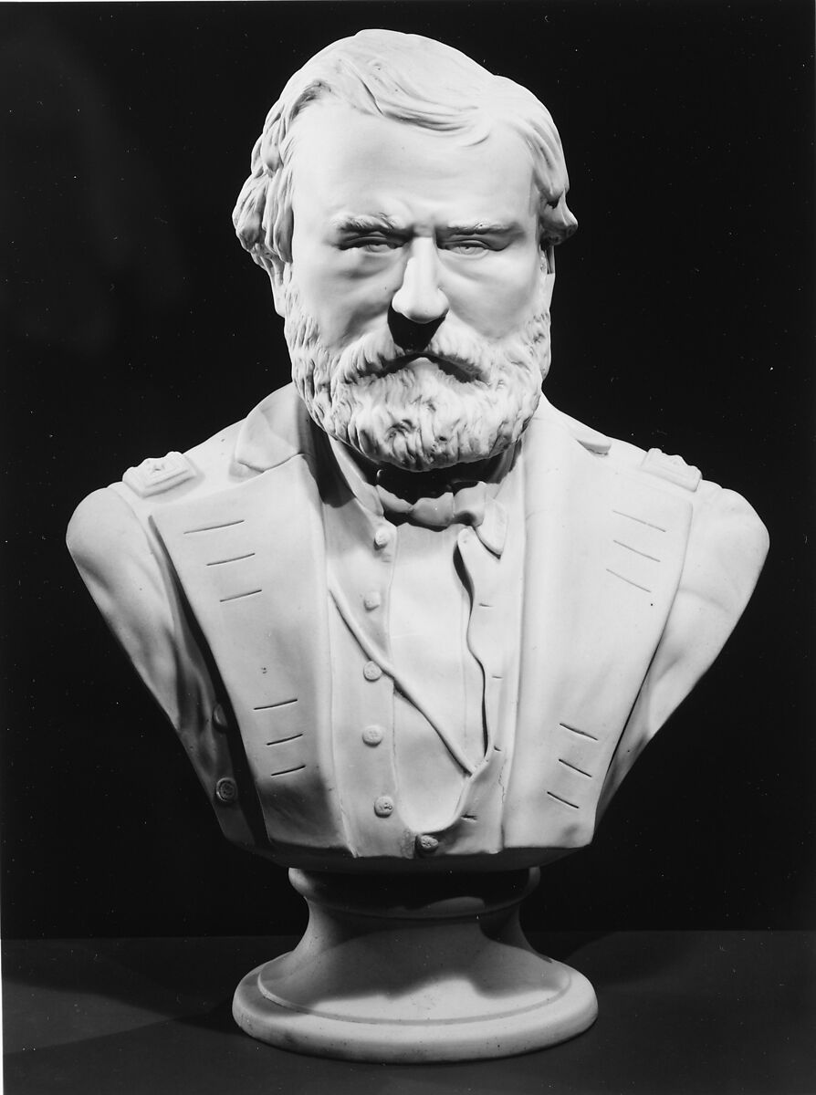 General Grant, Modeled by W. H. Edge, Parian porcelain, American