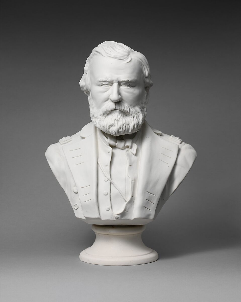 General Grant, Modeled by W. H. Edge, Parian porcelain, American 