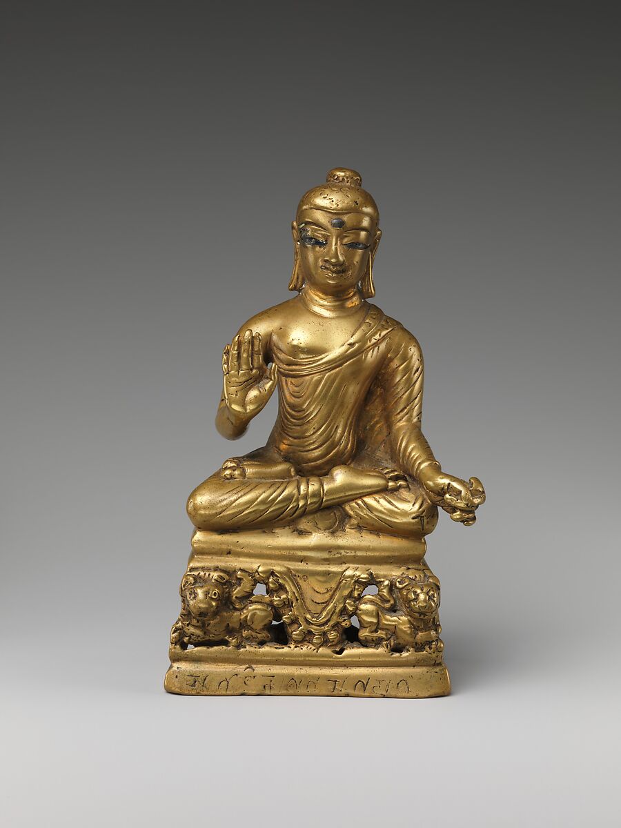 Seated Shakyamuni, Bronze, India (Jammu & Kashmir, ancient kingdom of Kashmir) 