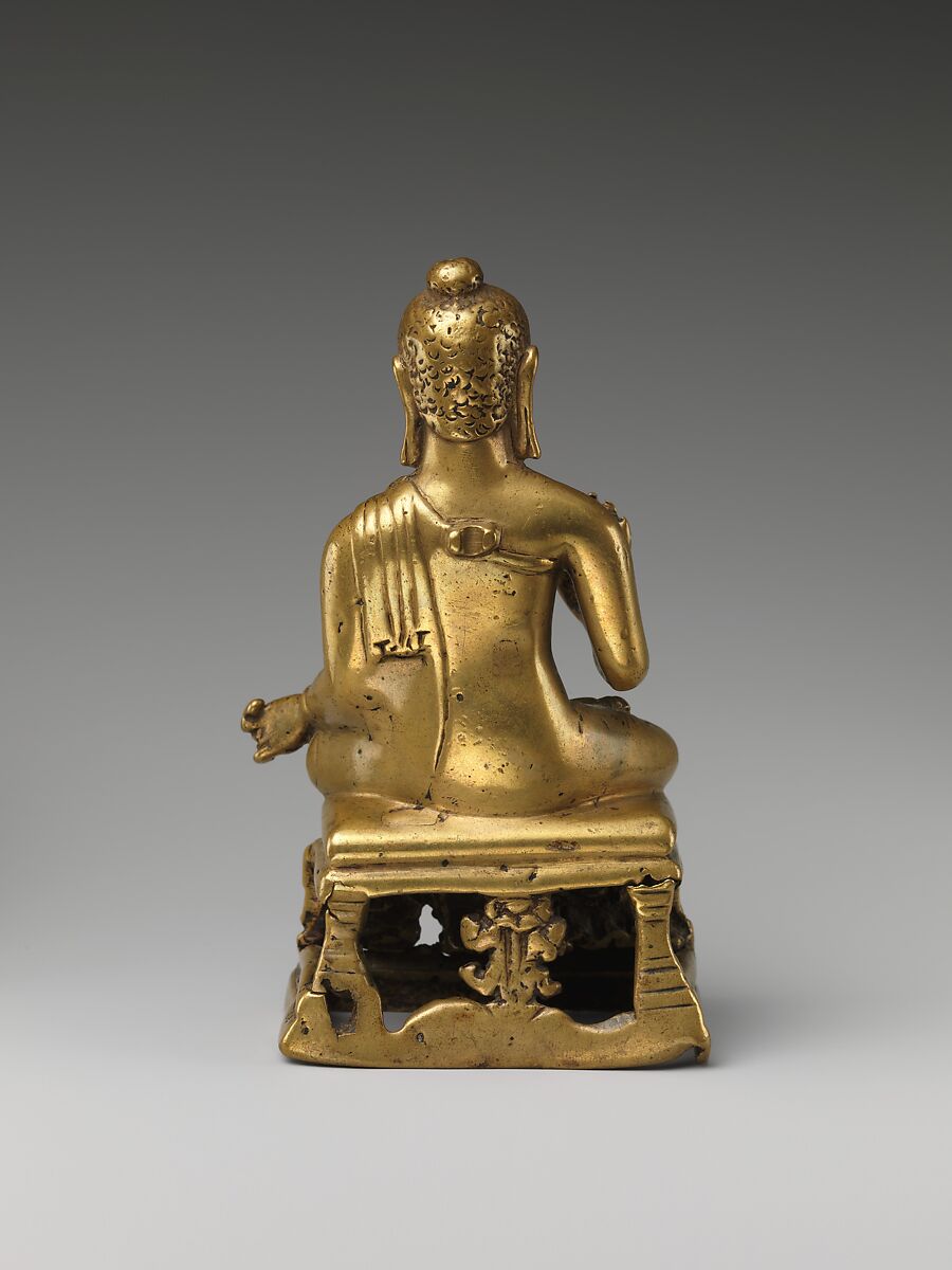 Seated Shakyamuni, Bronze, India (Jammu & Kashmir, ancient kingdom of Kashmir)