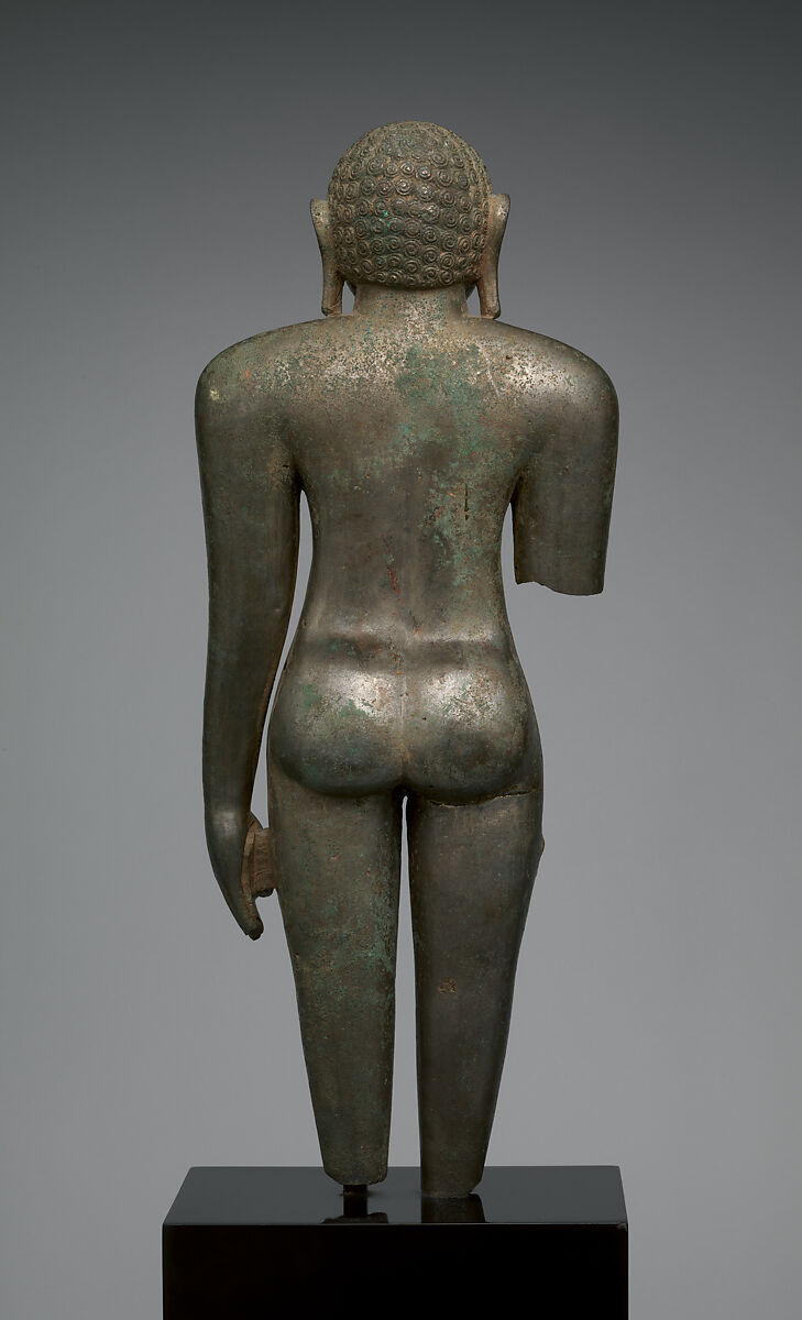 Jain Digambara Tirthanhara Standing in Kayotsarga Meditation Posture, Copper alloy, India (Deccan, Karnataka)