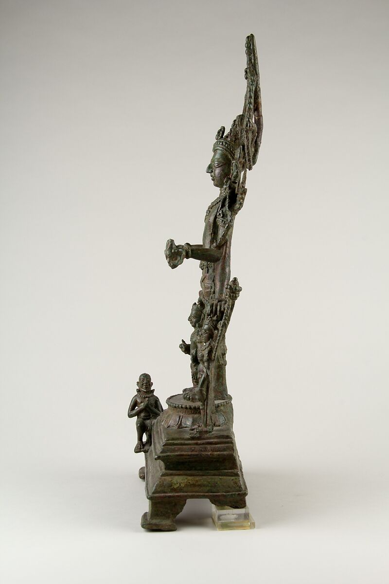 Vishnu Flanked by His Personified Attributes, Bronze, India (Bihar)