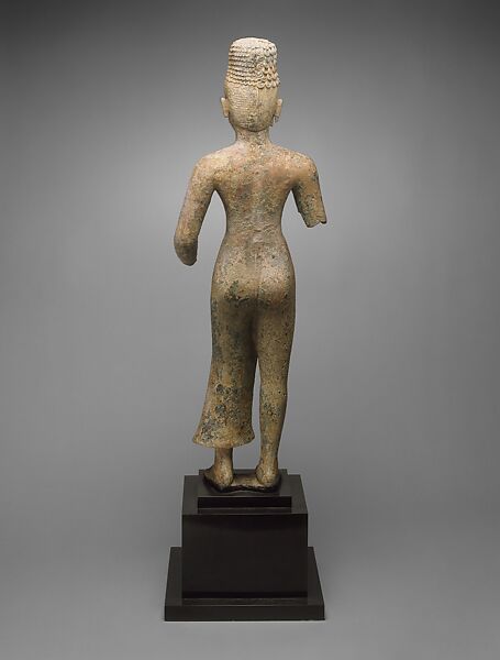 Ardhanarishvara (Composite of Shiva and Parvati), Bronze, Cambodia