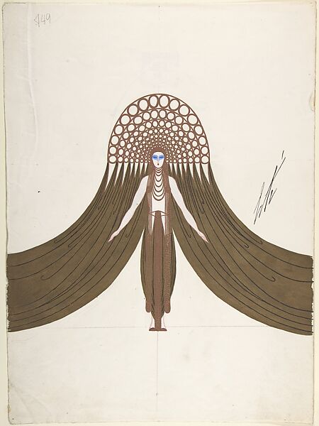 "Les Noces d'Or" Triple Costume Design for "Les Mariages," George White's Scandal (center), Erté (Romain de Tirtoff) (French (born Russia), St. Petersburg 1892–1990 Paris) 