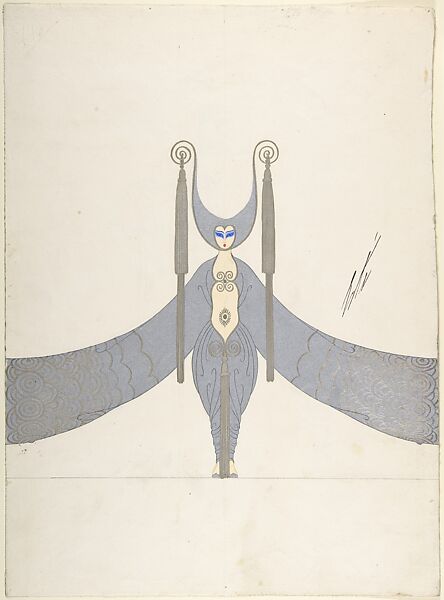 "Les Noces d'Argent " Triple Costume Design for "Les Mariages," George White's Scandal (center), Erté (Romain de Tirtoff) (French (born Russia), St. Petersburg 1892–1990 Paris) 