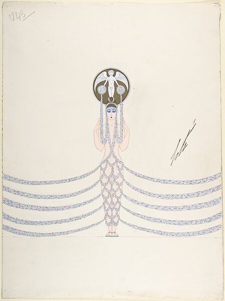 "Mariage" Triple Costume Design for "Les Mariages," George White's Scandal (center), Erté (Romain de Tirtoff) (French (born Russia), St. Petersburg 1892–1990 Paris) 