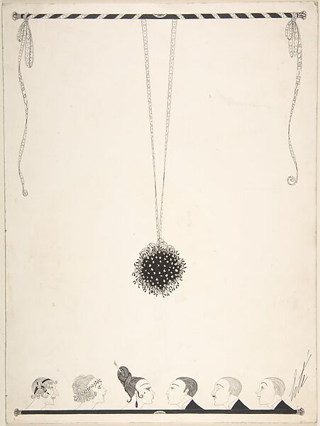 "C'était une nuit di Noël," Illustration for "Harper's Bazar", Erté (Romain de Tirtoff) (French (born Russia), St. Petersburg 1892–1990 Paris), Ink and gouache 